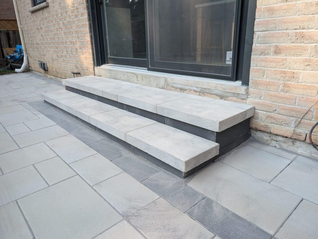 HomeRenoToronto.com, Backyard Interlock steps